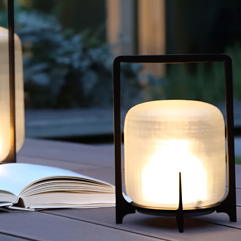 Aria Outdoor Portable LED Lantern with Handle – Modern Waterproof Design