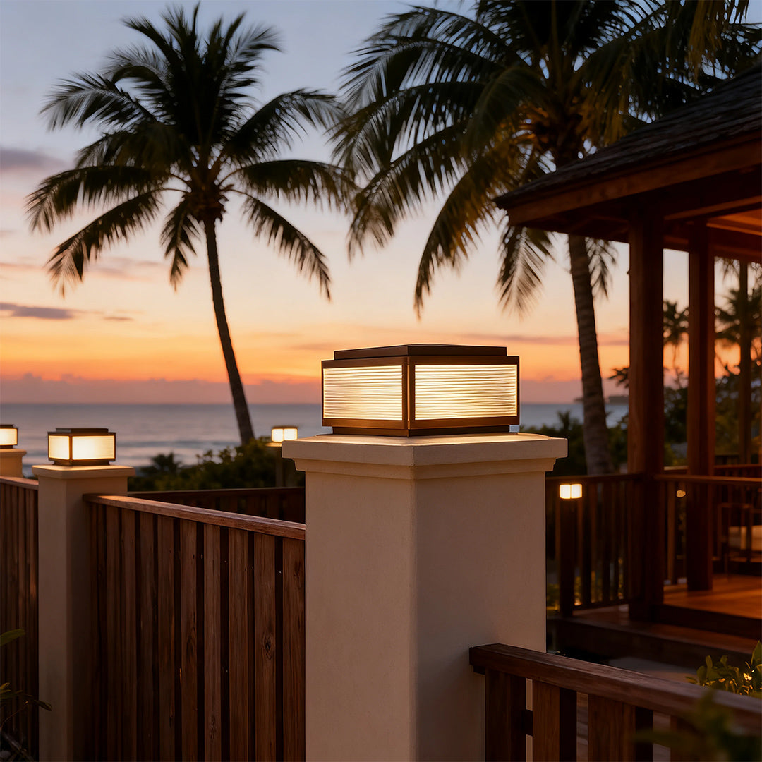 Modern Outdoor Pillar Lights for Patio & Gate Columns – Waterproof LED