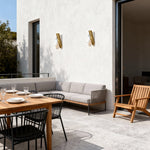 Geometric Up and Down Outdoor Wall Light in Stainless Steel