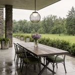 Modern Outdoor Pendant Light with Adjustable Cable, IP54 Waterproof, Black Aluminum