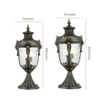 European Solid Copper Outdoor Pillar Lights for House, IP55 Waterproof
