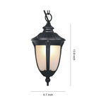 Black Aluminum Outdoor Pendant Light with Clear Glass Shade