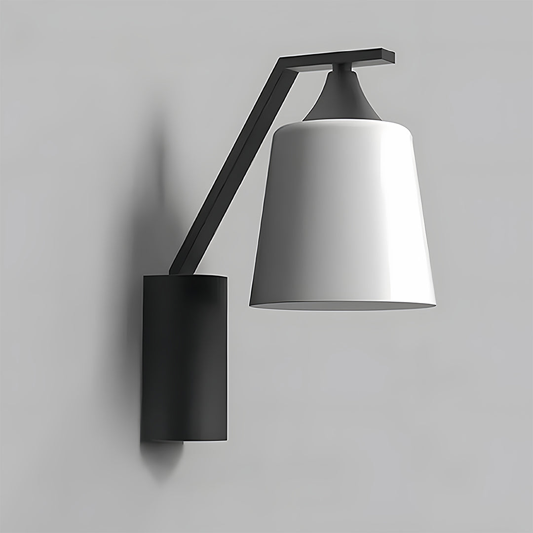 European Black Outdoor Wall Sconce with Clear Glass Shade