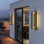 Modern Outdoor Wall Sconce in Stainless Steel with Warm LED Light
