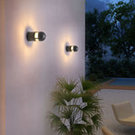 Aria Outdoor Wall Sconce — Waterproof LED Architectural Light in Bluish Gray