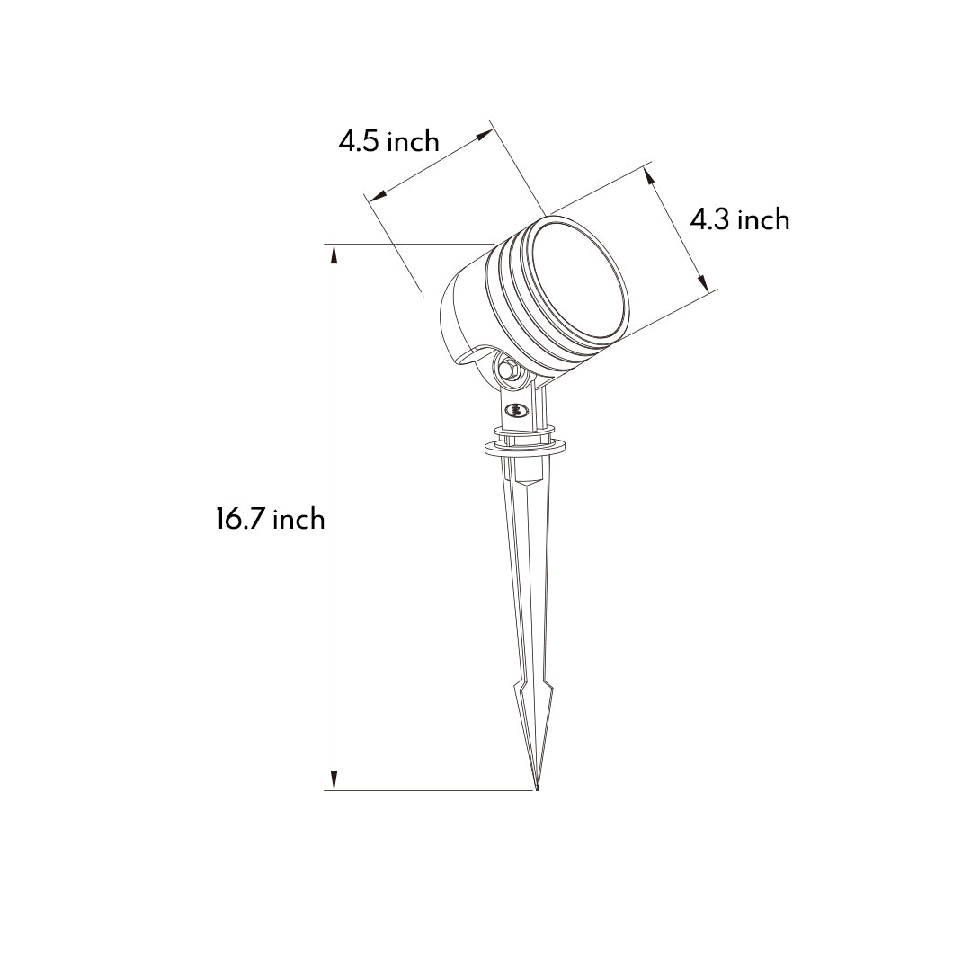 Architectural LED Spike Spotlights for Landscape and Garden Illumination