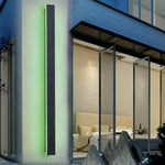 Linear LED Outdoor Wall Light in Black – Modern Architectural Strip Lighting