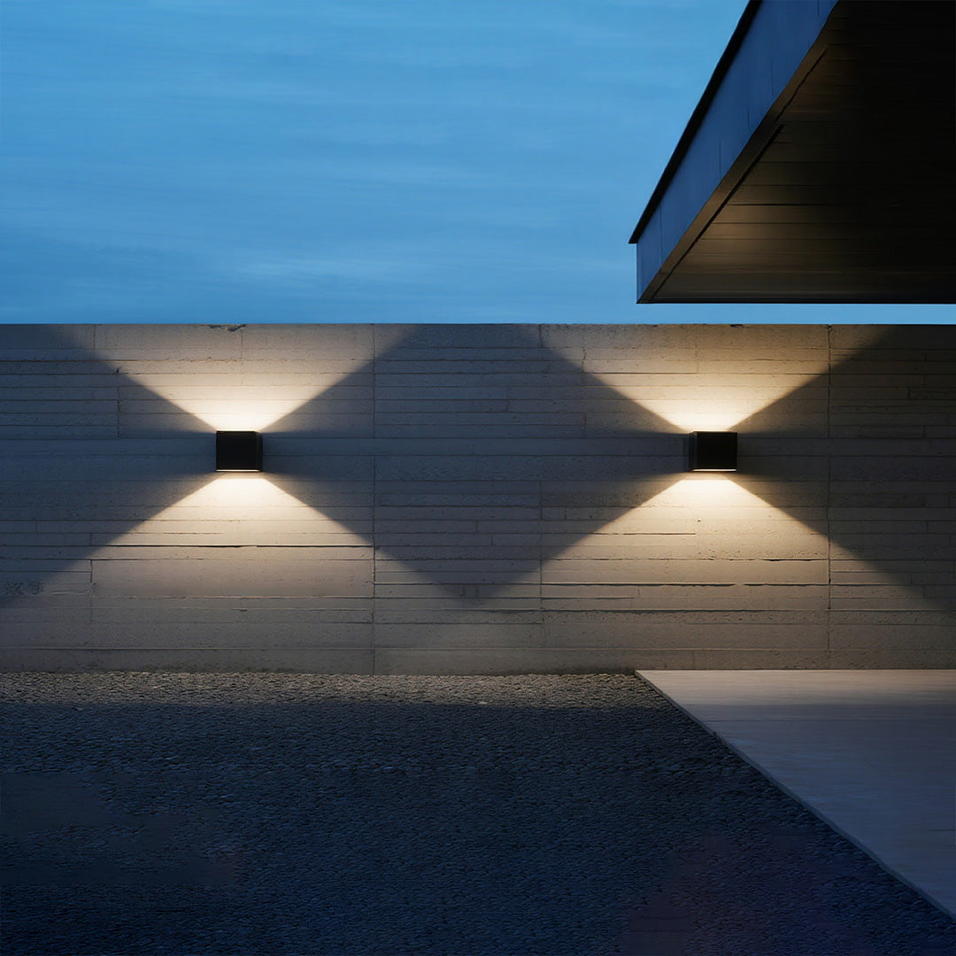 Luma Outdoor Up Down Wall Light – Minimalist LED Sconce in Black