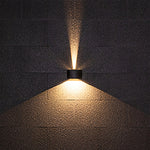 Luma Outdoor Up Down Wall Light – Minimalist LED Sconce in Black