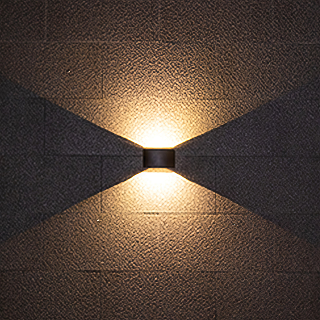 Luma Outdoor Up Down Wall Light – Minimalist LED Sconce in Black