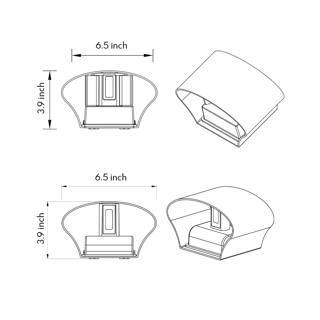Luma Outdoor Up Down Wall Light – Minimalist LED Sconce in Black