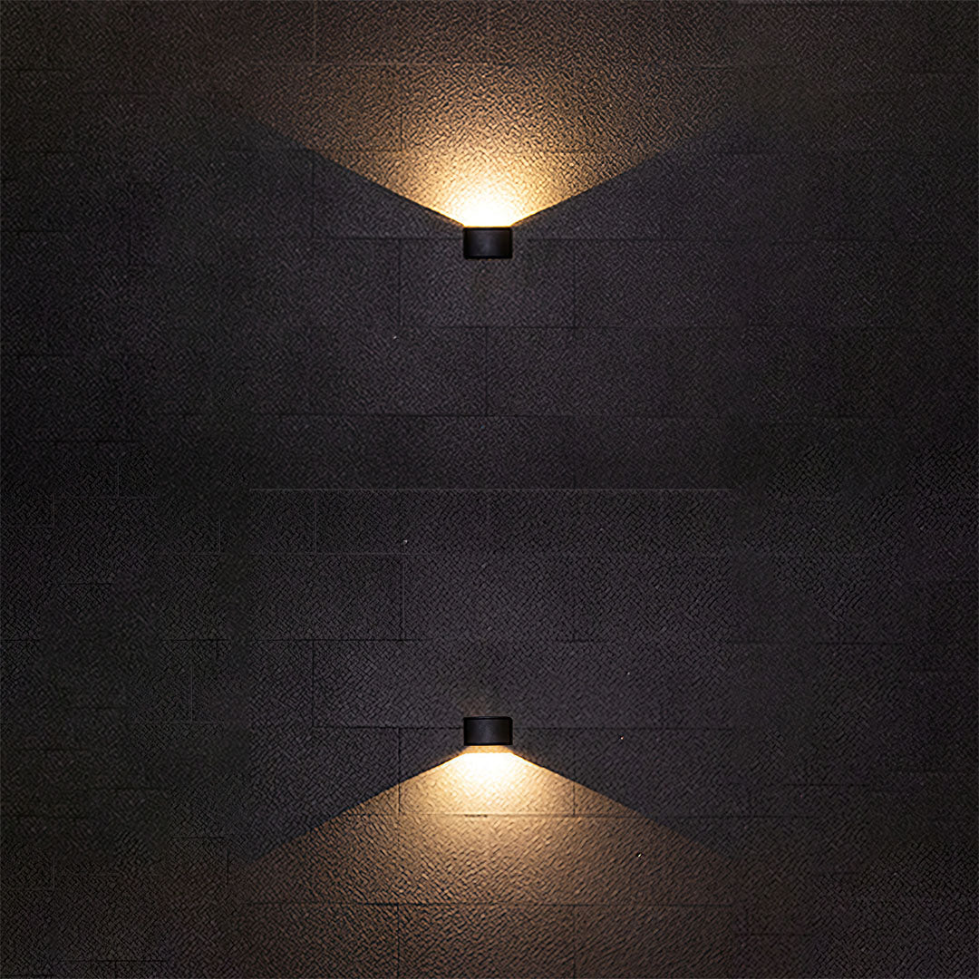 Luma Outdoor Up Down Wall Light – Minimalist LED Sconce in Black