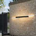 Modern Outdoor Linear LED Wall Light, Dimmable Waterproof Architectural Sconce