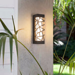 Modern Outdoor Wall Sconce with Black Iron Frame and LED Illumination