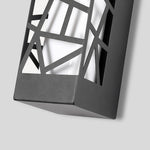 Modern Outdoor Wall Sconce with Black Iron Frame and LED Illumination