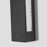 Modern Outdoor Wall Sconce with Black Iron Frame and LED Illumination