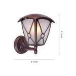 European Retro Outdoor Wall Sconce with Clear Glass and Aluminum Body