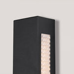 Modern Outdoor Wall Sconce with Black Iron Frame and LED Illumination