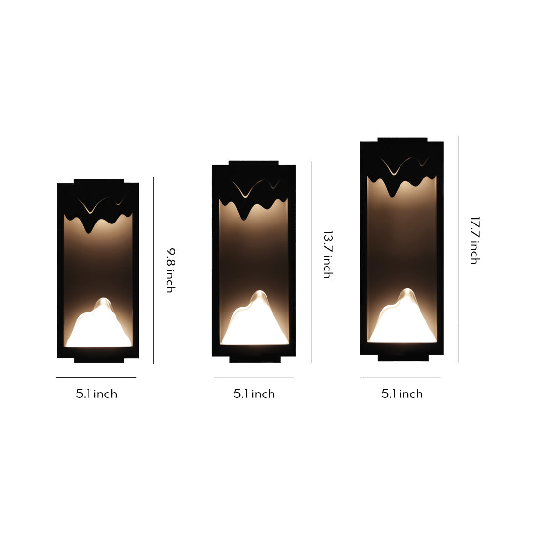 Modern Outdoor Wall Sconce with Stainless Steel Frame and Warm LED Light