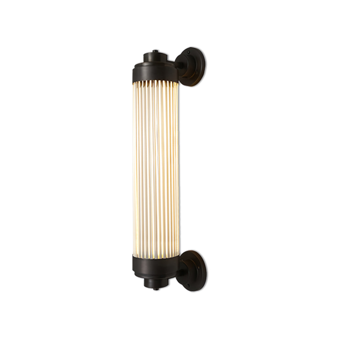 Luxury Minimalist Outdoor Wall Sconce with Copper Frame and Warm LED Light