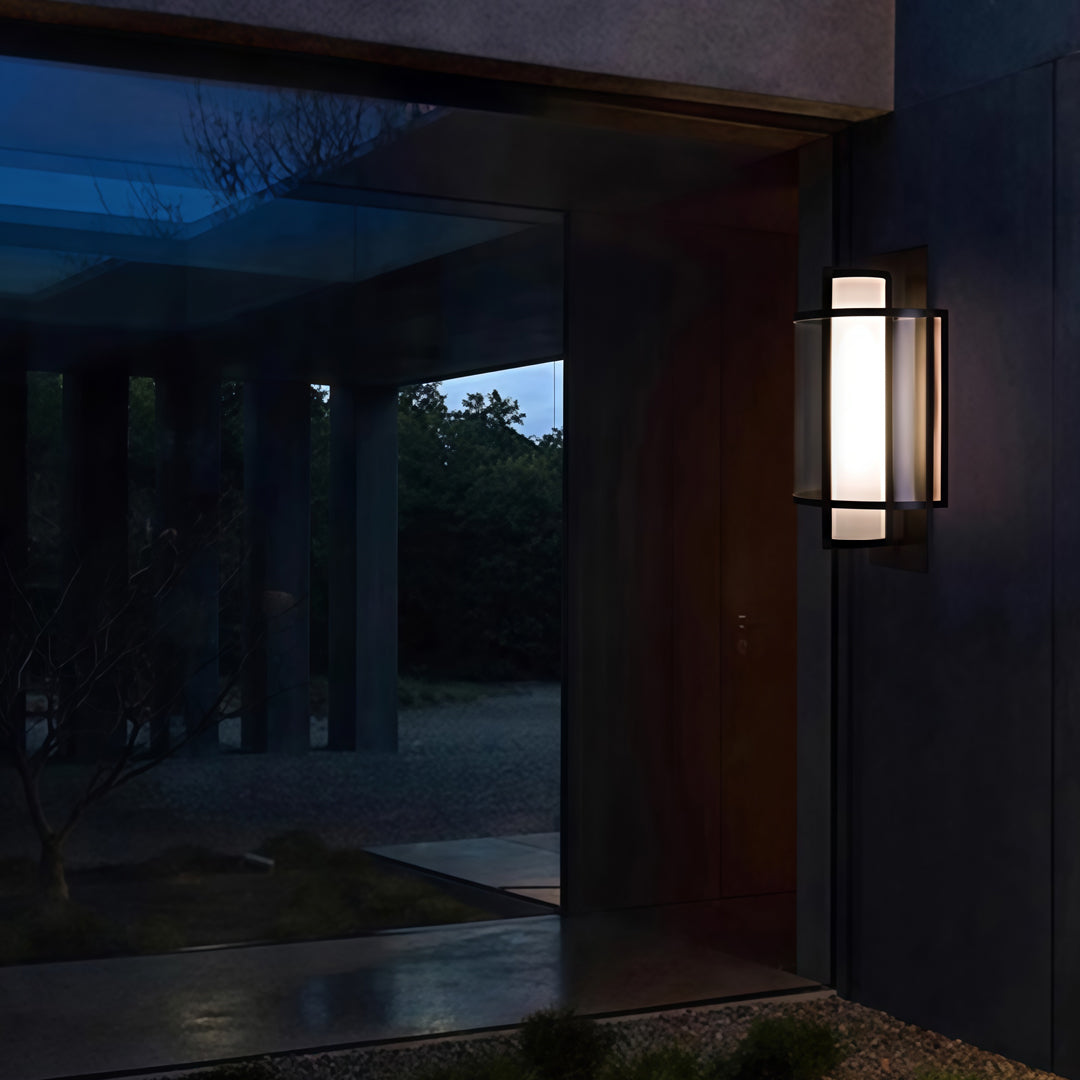 Antique Copper Outdoor Wall Sconce with Warm LED Light, IP65 Waterproof
