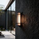 Antique Copper Outdoor Wall Sconce with Warm LED Light, IP65 Waterproof
