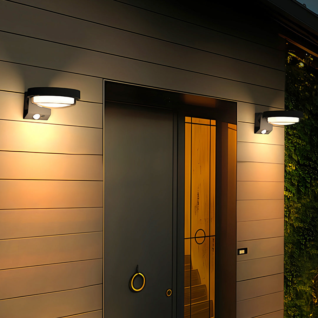 Aria Solar Wall Sconce Set of Two with Motion Sensor