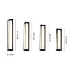 Modern Minimalist Outdoor Wall Sconce in Black Stainless Steel