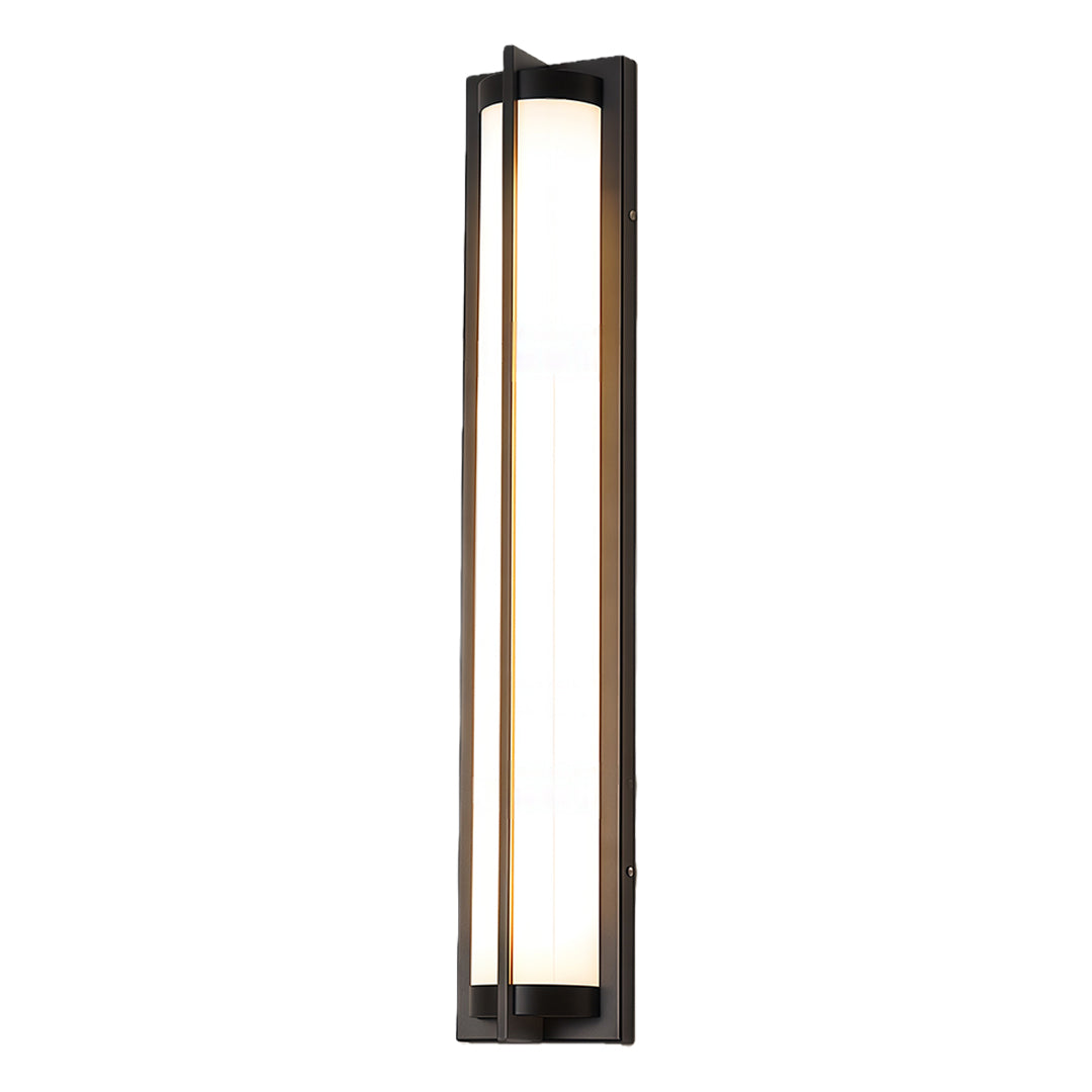 Modern Minimalist Outdoor Wall Sconce in Black Stainless Steel