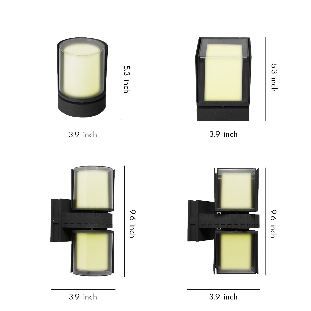 Modern Outdoor Wall Up Light | Architectural LED Sconce in Black
