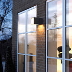 Modern Outdoor Wall Up Light | Architectural LED Sconce in Black