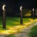 Lunar Cutout Aluminum LED Post Light for Modern Outdoor Spaces