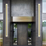 Linear Gold Outdoor Wall Light – Modern Minimalist LED Sconce