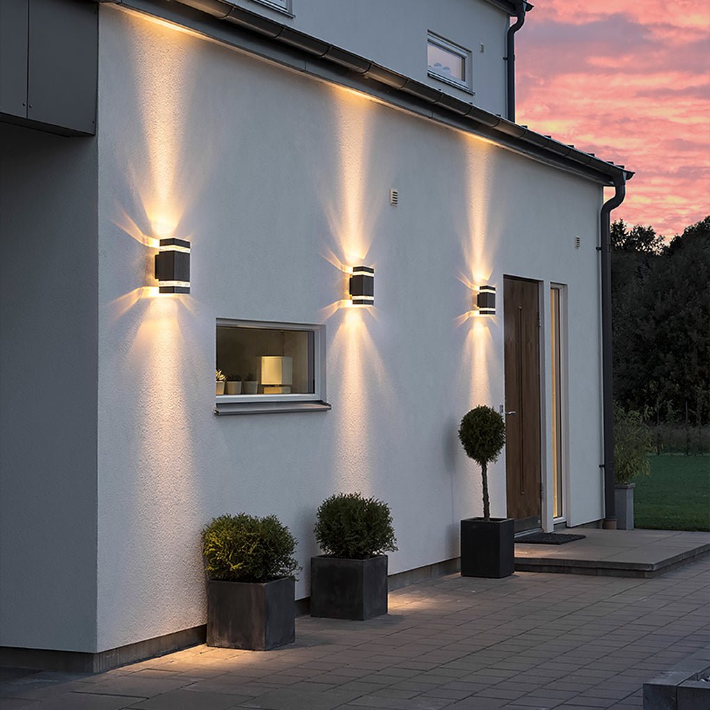 Outdoor Waterproof Single Or Double Ended Light Emitting Wall Lamp For Villa Balcony Courtyard