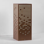 Stainless Steel LED Bollard Light with Marble Accent for Modern Outdoor Spaces