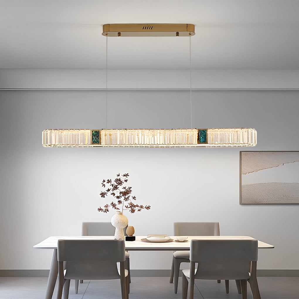 Aurelia Oval Crystal Chandelier in Gold Stainless Steel