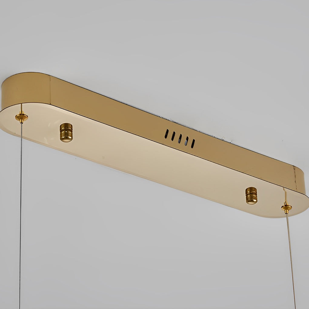 Aurelia Oval Crystal Chandelier in Gold Stainless Steel