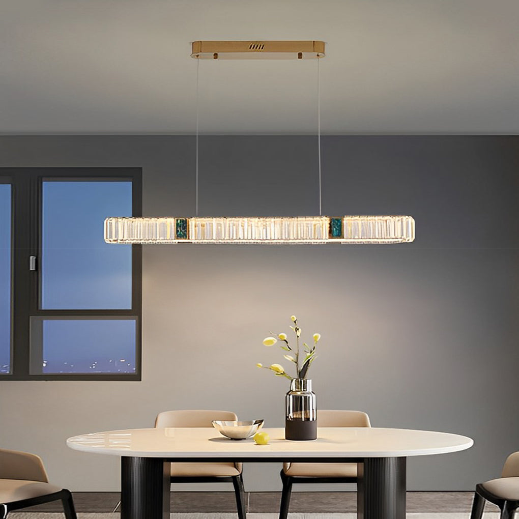 Aurelia Oval Crystal Chandelier in Gold Stainless Steel