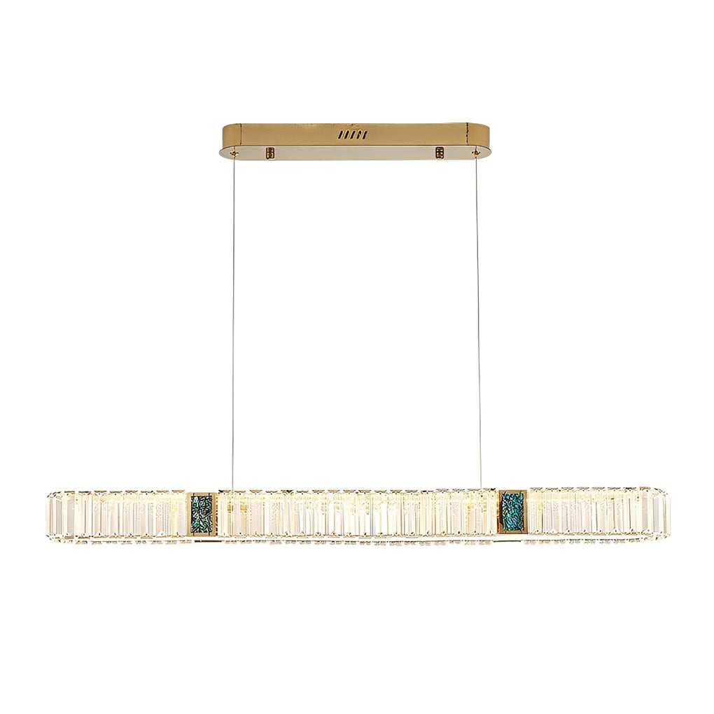 Aurelia Oval Crystal Chandelier in Gold Stainless Steel