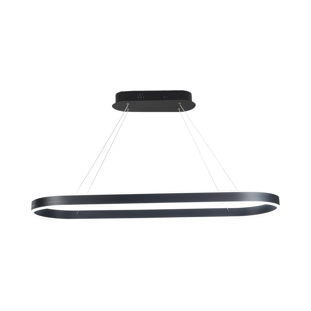 Oval LED Pendant Light in Aluminum for Modern Interiors