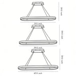 Oval LED Pendant Light in Aluminum for Modern Interiors