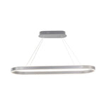 Oval LED Pendant Light in Aluminum for Modern Interiors