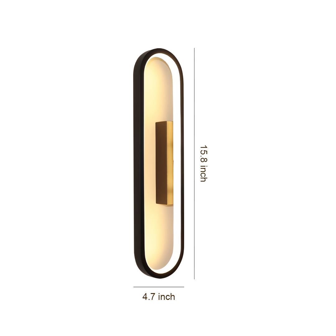 Modern Minimalist Oval LED Wall Sconce with Warm Ambient Glow