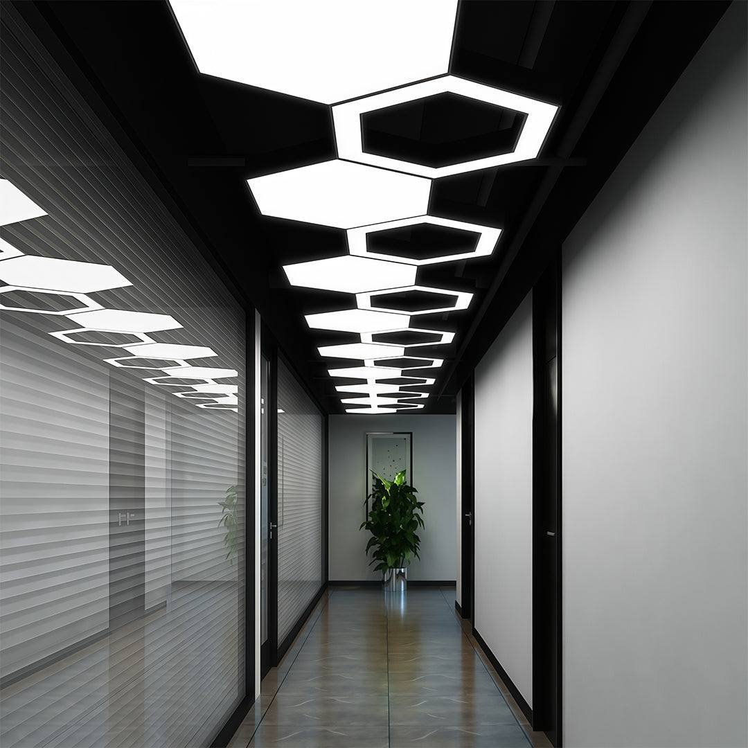 Hexaform LED Chandelier – Modern Geometric Pendant Light