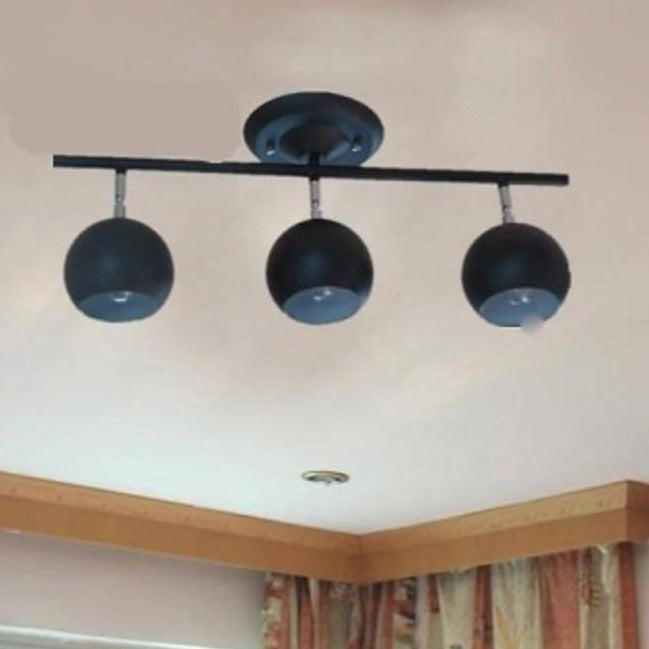 3 Light Bowled Metal Semi Flush Mount Ceiling Light Modern Bright