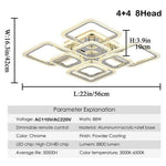 Lumina Square LED Flush Mount Ceiling Light – Modern Minimalist Ambient Illumination