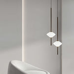 Modern LED Pendant Light for Bedside and Dining Room, Minimalist Glass and Aluminum Hanging Lamp