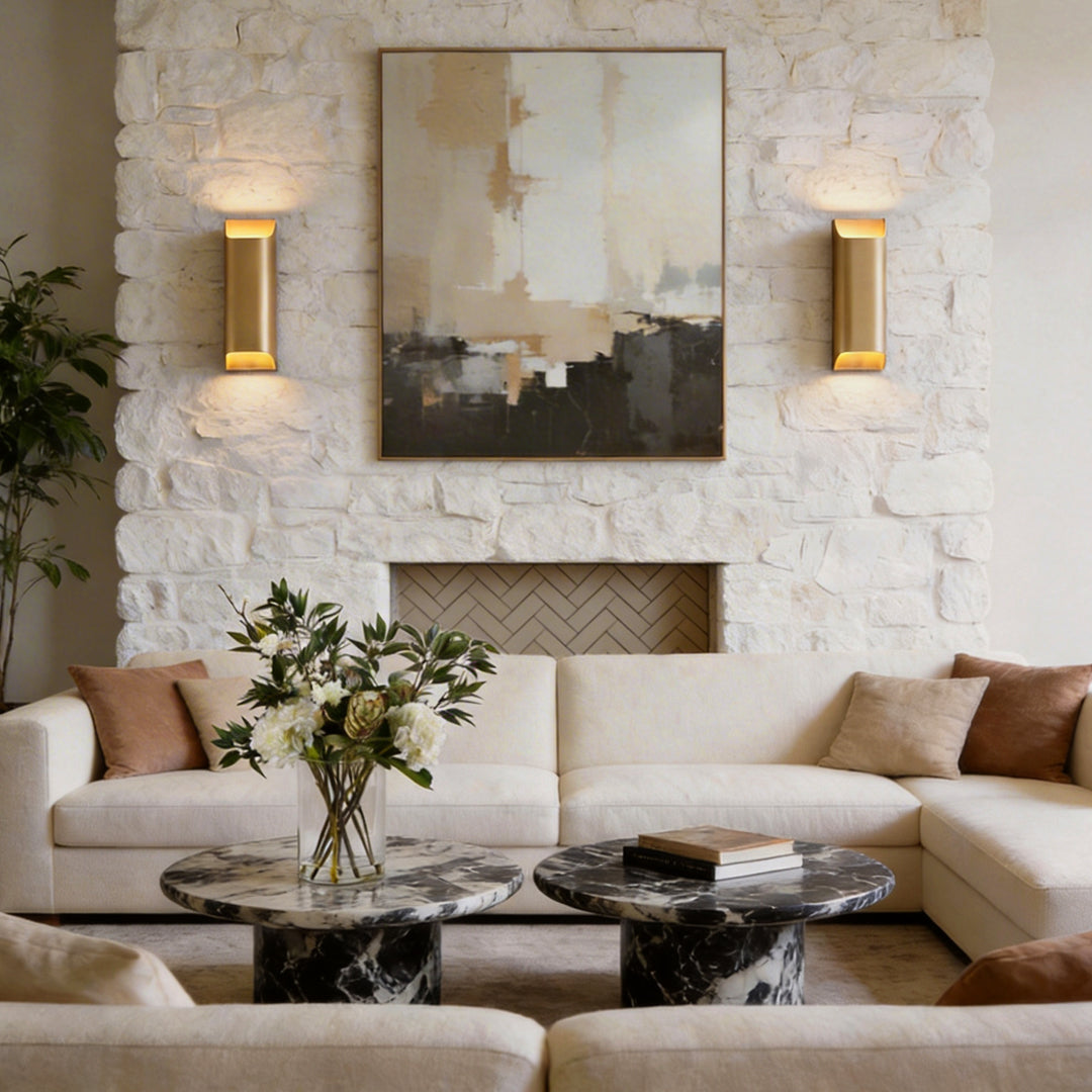 Modern Brass Up and Down Wall Sconce for Refined Interiors