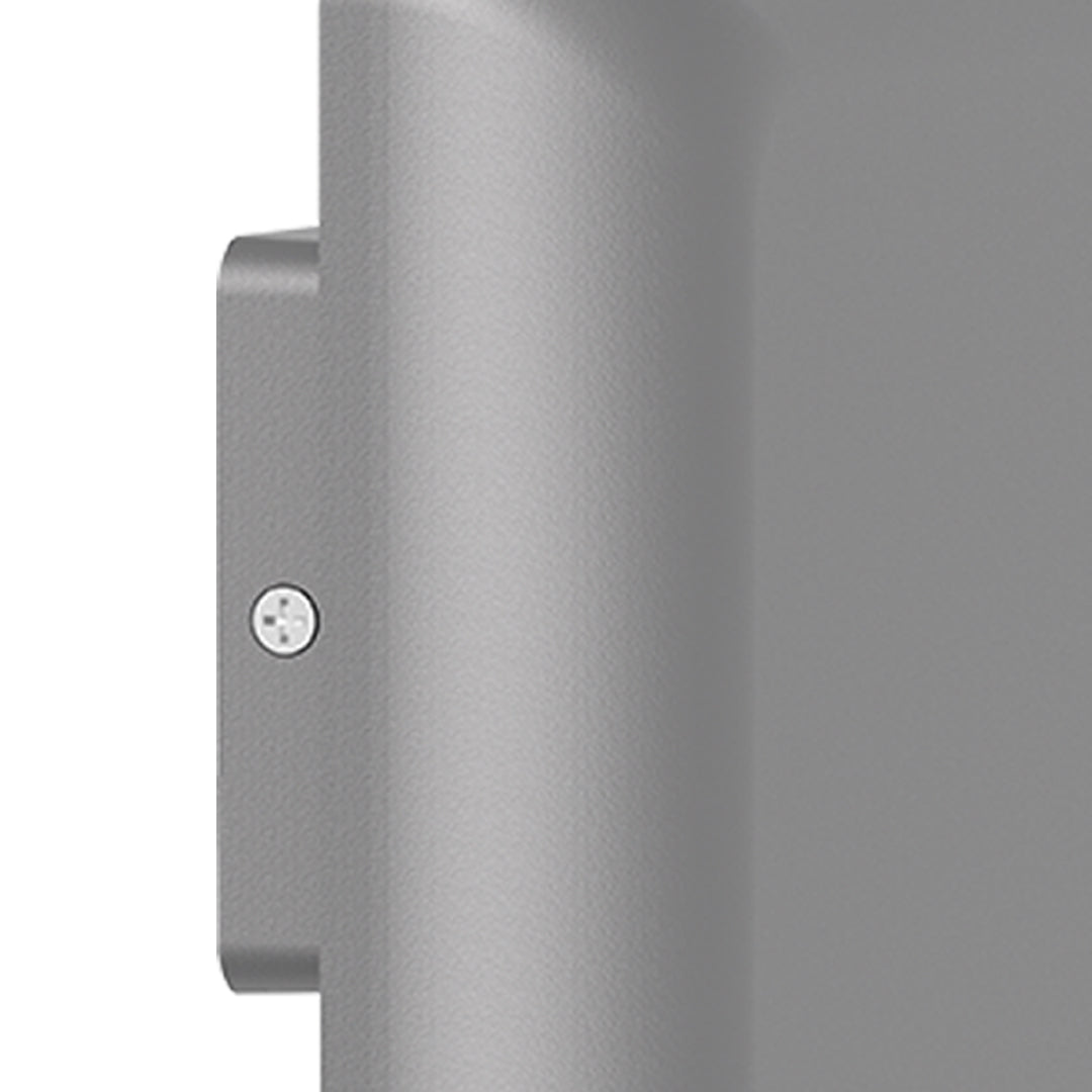 Minimalist Geometric Outdoor Wall Sconce in Gray Die-Cast Aluminum