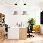 Acoustic PET Felt Pendant Light with Iron Frame, Modern Minimalist Ceiling Lamp
